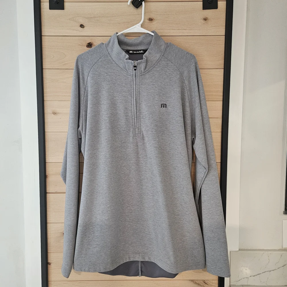 Travis Mathew Cloud Quarter Zip Jacket XL Grey - Picture 1 of 5